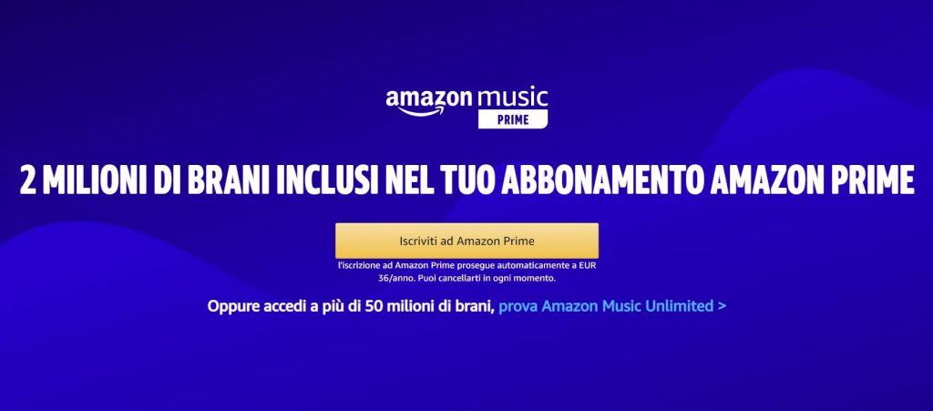 amazon prime music come funziona